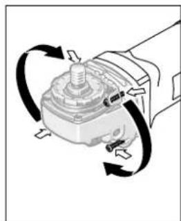 BOSCH PWS 1300125 CE - Rotating the Machine Head - 1