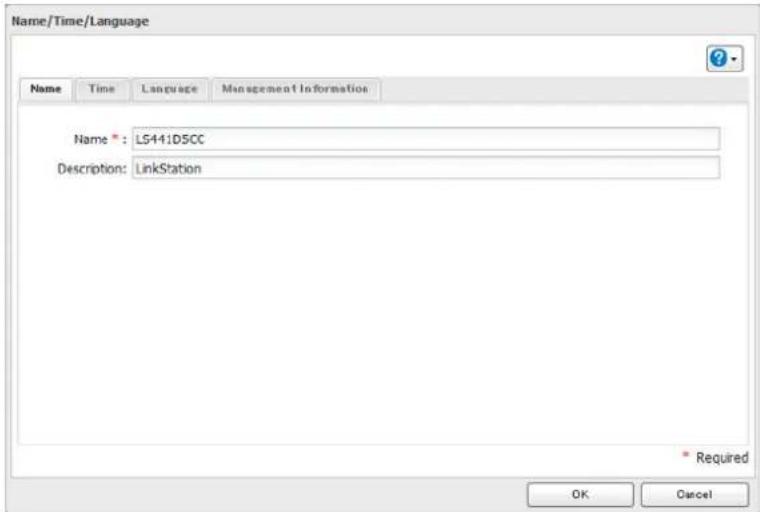 BUFFALO LinkStation 441e - Nom, date, heure et langue - 4
