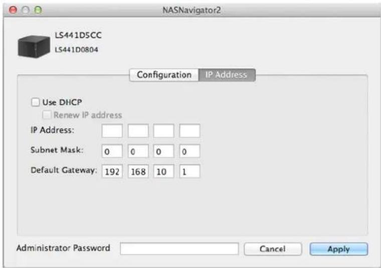 BUFFALO LinkStation 441e - Modification de l'adresse IP - 2