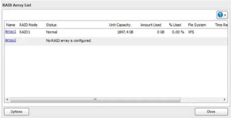 BUFFALO LinkStation 441e - Cliquez sur a droite de "RAID - 3