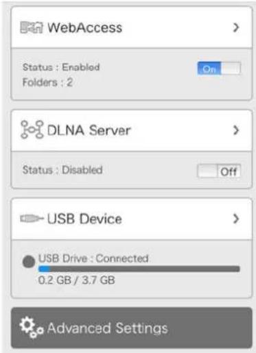 BUFFALO LinkStation 441D - Dans les Settings (Réglages), Sélectionnez [USB Device (Paramètres du périhérique USB)]. - 1