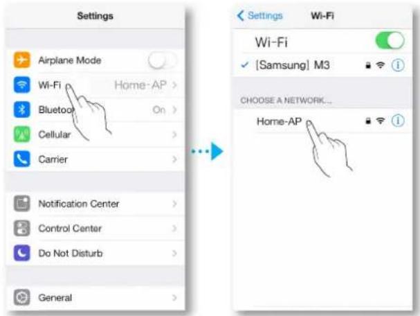 SAMSUNG WAM351 - Branchement du M3 à votre réseau au moyen de la méthode de configuration Wi-Fi (pour un seul M3) - Pour iOS - 9