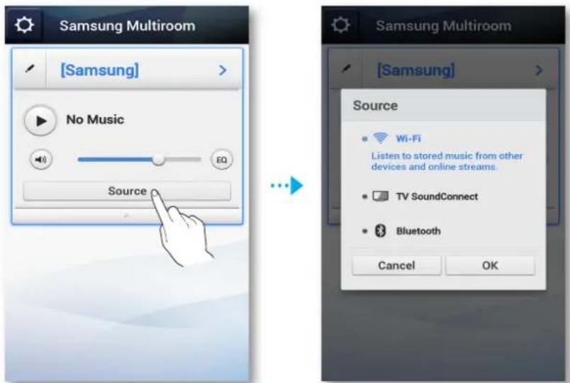 SAMSUNG WAM351 - Basculement entre les sources d'entrée. - 1