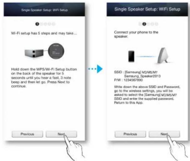 SAMSUNG WAM351 - Branchement du M3 à votre réseau au moyen de la méthode de configuration Wi-Fi (pour un seul M3) - Pour iOS - 4
