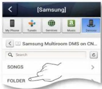 SAMSUNG WAM351 - Lecture de pièces musicales à l'aide de l'appareil sélectionné - 2
