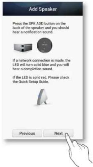 SAMSUNG WAM351 - Appuyez sur le bouton SPK ADD à l'arrière du M3. - 1