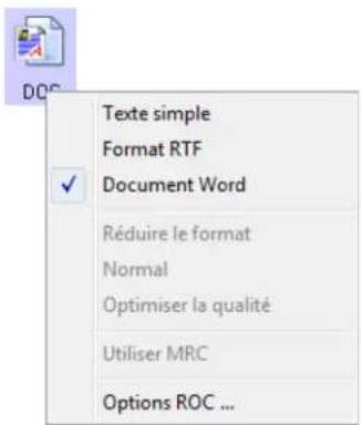 XEROX DocuMate 262i - Pour selectionner un type de fichier pour le format texte : - 1