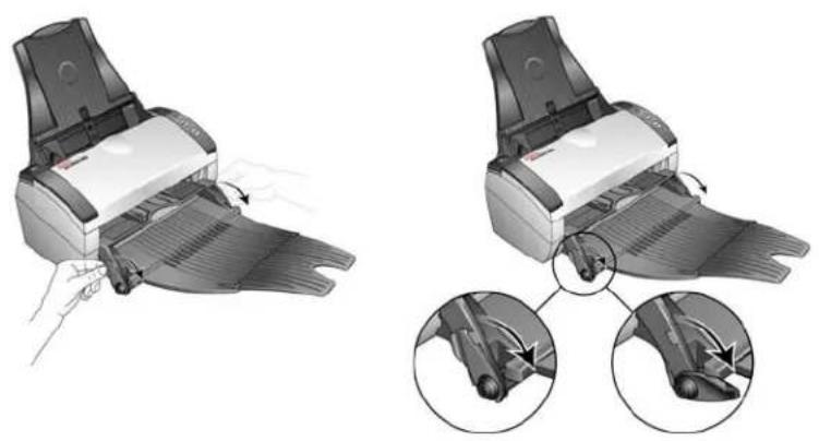 XEROX DocuMate 262i - Pour verrouiller le bac d'alimentation avant en position abaissee : - 2