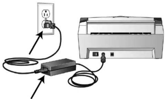 XEROX DocuMate 262i - Etape 3 : Connexion du bloc d'alimentation - 2