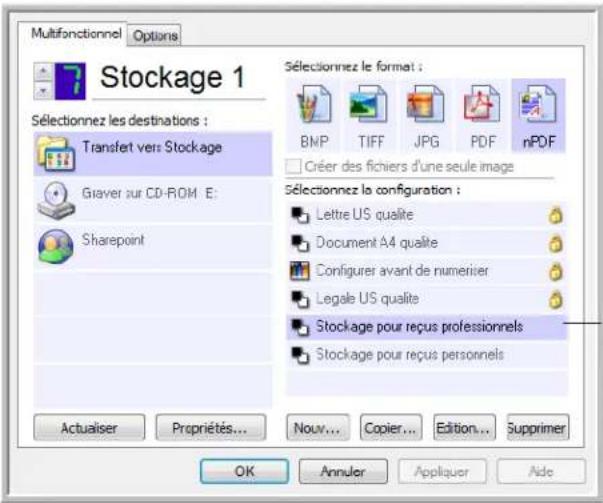 XEROX DocuMate 262i - Pour définit plusieurs dossiers pour le transfert vers stockage : - 5