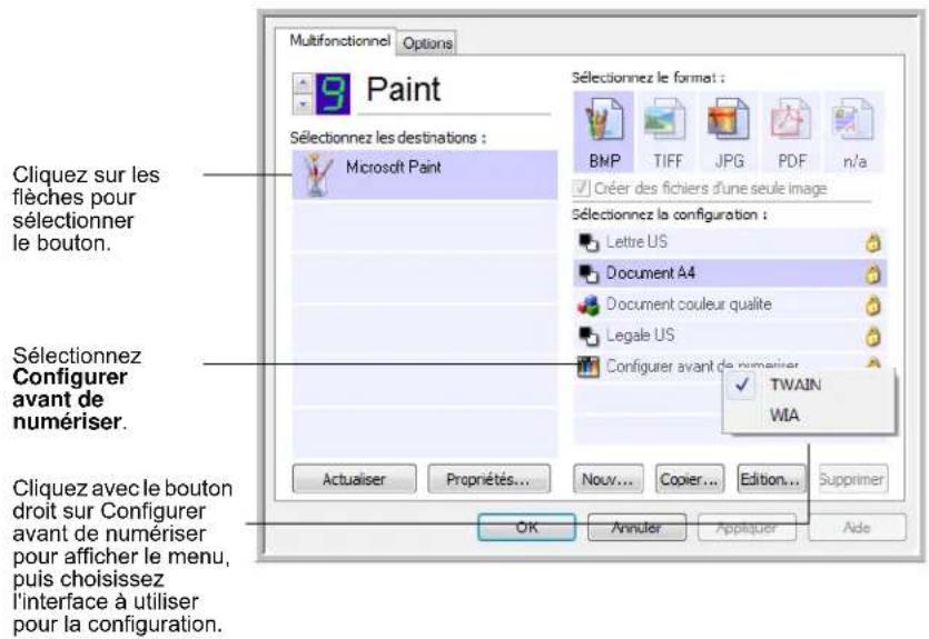 XEROX DocuMate 262i - Pour configurer avant la numérisation : - 1
