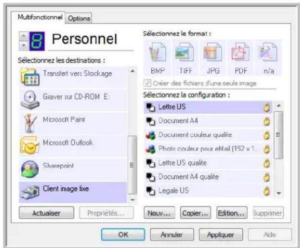 XEROX DocuMate 262i - Pour numériser avec le réacheminement d'événement : - 1