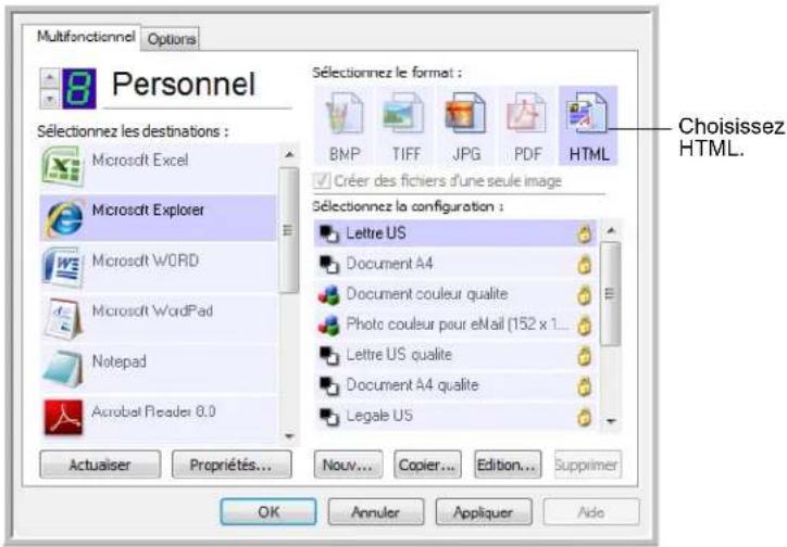 XEROX DocuMate 262i - Pour numériser et créé une page Web HTML : - 1