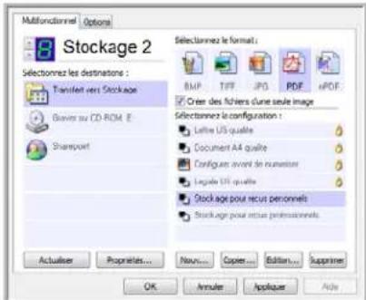XEROX DocuMate 262i - Pour définit plusieurs dossiers pour le transfert vers stockage : - 7