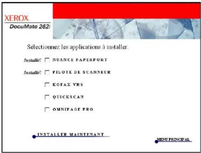 XEROX DocuMate 262i - Cliquez sur Installer les produits. - 1