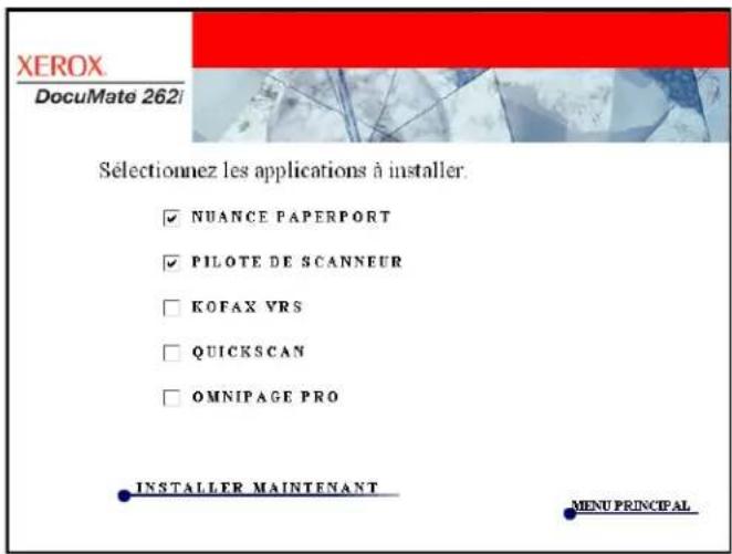 XEROX DocuMate 262i - Etape 2 : Installation des logiciels - 3
