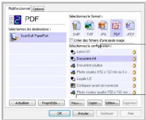 XEROX DocuMate 262i - Creation d'une configuration de numérisation - 1