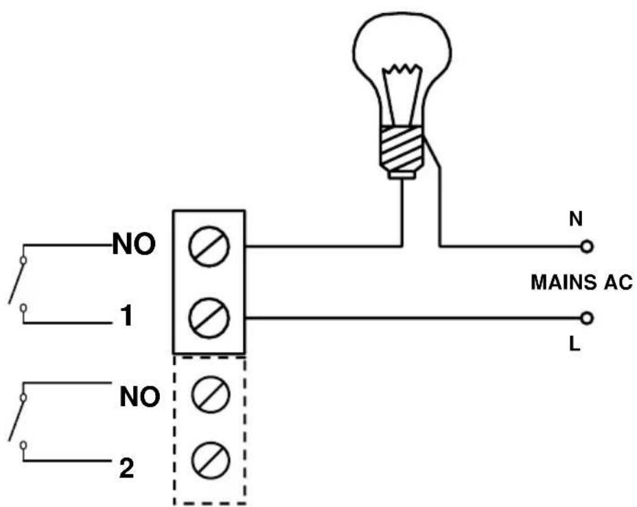 VELLEMAN VM118 - OUTPUT CONNECTION EXAMPLE - 1