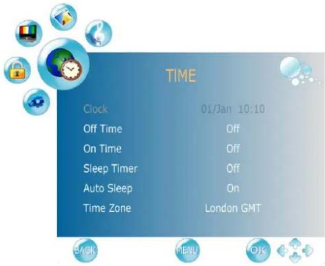 VIEWSONIC VT2405LED - TIME menu - 1