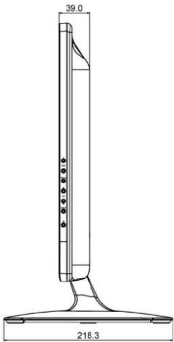 VIEWSONIC VT2405LED - VT2205LED Dimensions - 3
