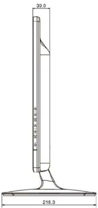 VIEWSONIC VT2405LED - VT2405LED Dimensions - 3