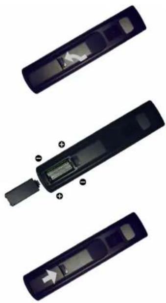 VIEWSONIC VT2405LED - Installing batteries - 1