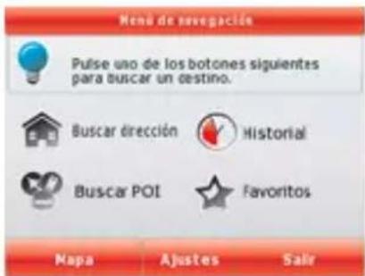 TELE System TS8500PND - Pantalla de inicio: el Menú de navegación - 1