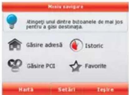 TELE System TS8500PND - Ecran principal: meniul navigare - 1