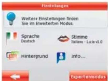 TELE System TS8500PND - Bildschirminhalt des Startmenüs: Navigationsmenü - 2