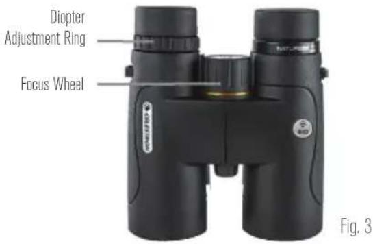 CELESTRON Nature 10x25 - SETTING THE DIOPTER / FOCUSING - 1