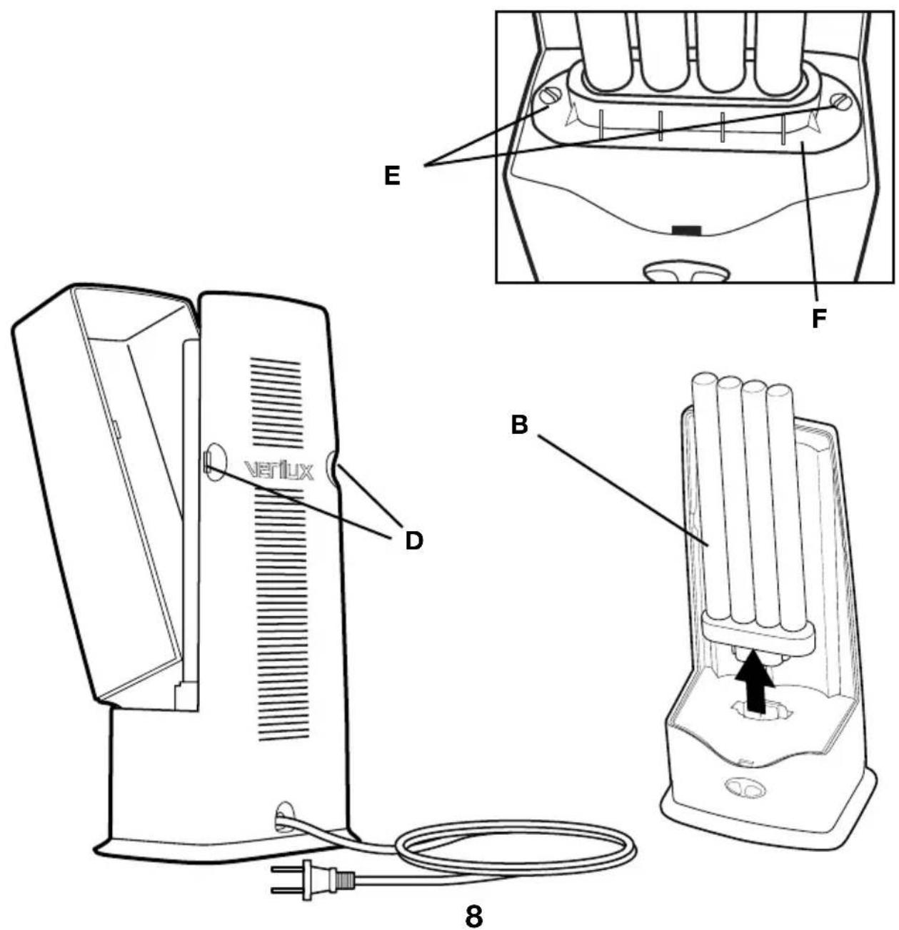 Verilux HappyLight 6000 - To Replace the Bulb: - 1