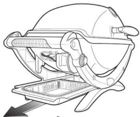 WEBER Q1000 - Removable Catch Pan and Disposable Drip Pan - 2