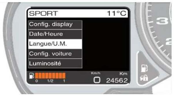 FERRARI 458 Italia (2010) - Page-ecran MENU - 1