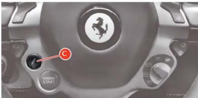 FERRARI 458 Italia (2010) - Commande avertisseur sonore - 1
