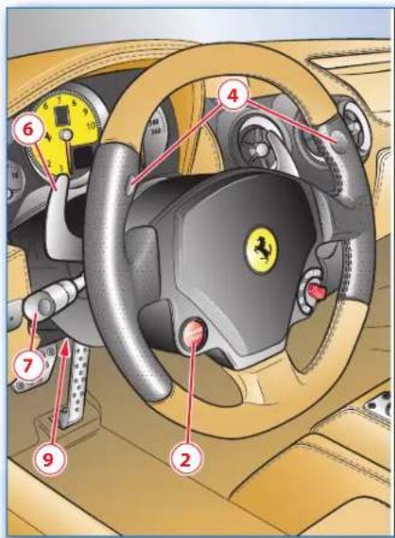 FERRARI F430 (2008) - Commandes du volant - 1