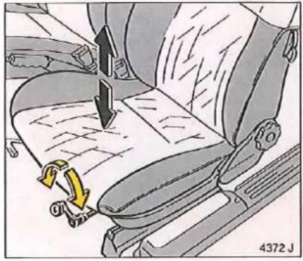 OPEL Calibra (1991) - Verrouillage des portes de l'intérieur : appuyer sur le bouton de sûreté - 3