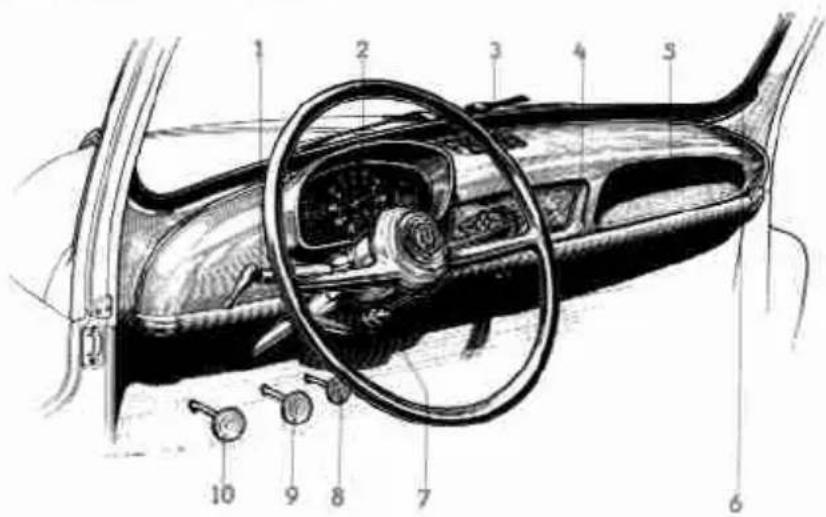 RENAULT 4CV (1962) - PLANCHE DE BORD - 1