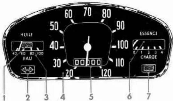 RENAULT 4CV (1962) - TABLEAU DE BORD - 1