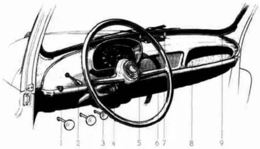 RENAULT 4CV (1962) - PLANCHE DE BORD - 2