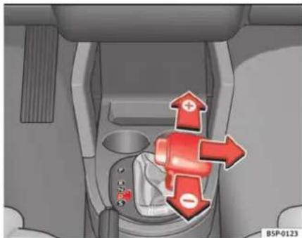 SEAT Altea XL (2008) - Introduire des rapportes avec le mode tiptronic - 1