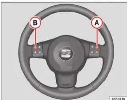 SEAT Altea XL (2008) - Commandes au volant Éclairage - 2