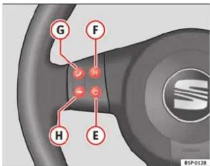 SEAT Altea XL (2008) - Commandes au volant Audio + Téléphone - 2
