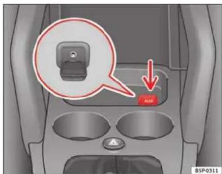 SEAT Altea XL (2008) - Connecteur d'entrée auxiliaire Audio (AUX-IN) - 1