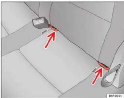SEAT Altea XL (2008) - Fixation du siège pour enfants avec le système « ISOFIX » et « Toptether » ou mécanisme/systeme anti-rotation - 1