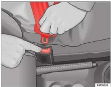 SEAT Altea XL (2008) - Detacher le ceinture de sécurité - 1