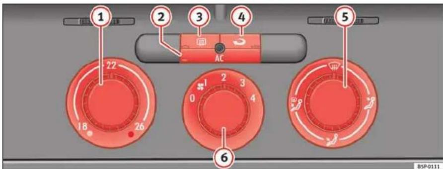 SEAT Altea XL (2008) - Mode recyclage de l'air ambiant - 1