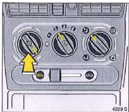 OPEL Tigra (1995) - Ventilation sans refroidissement de l'air venant de l'extérieur - 1