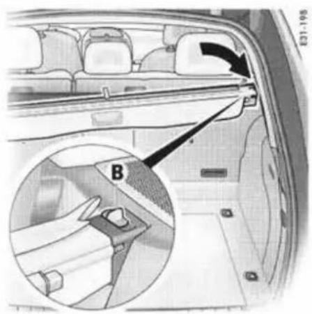 PORSCHE Cayenne S (2003) - Démonage du couvre-bagages - 1