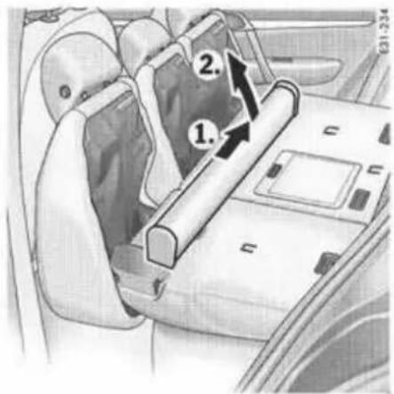 PORSCHE Cayenne S (2003) - Fermetre du filet de séparation - 1