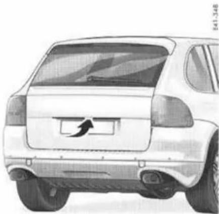 PORSCHE Cayenne S (2003) - Déverrouillage du hayon - 2